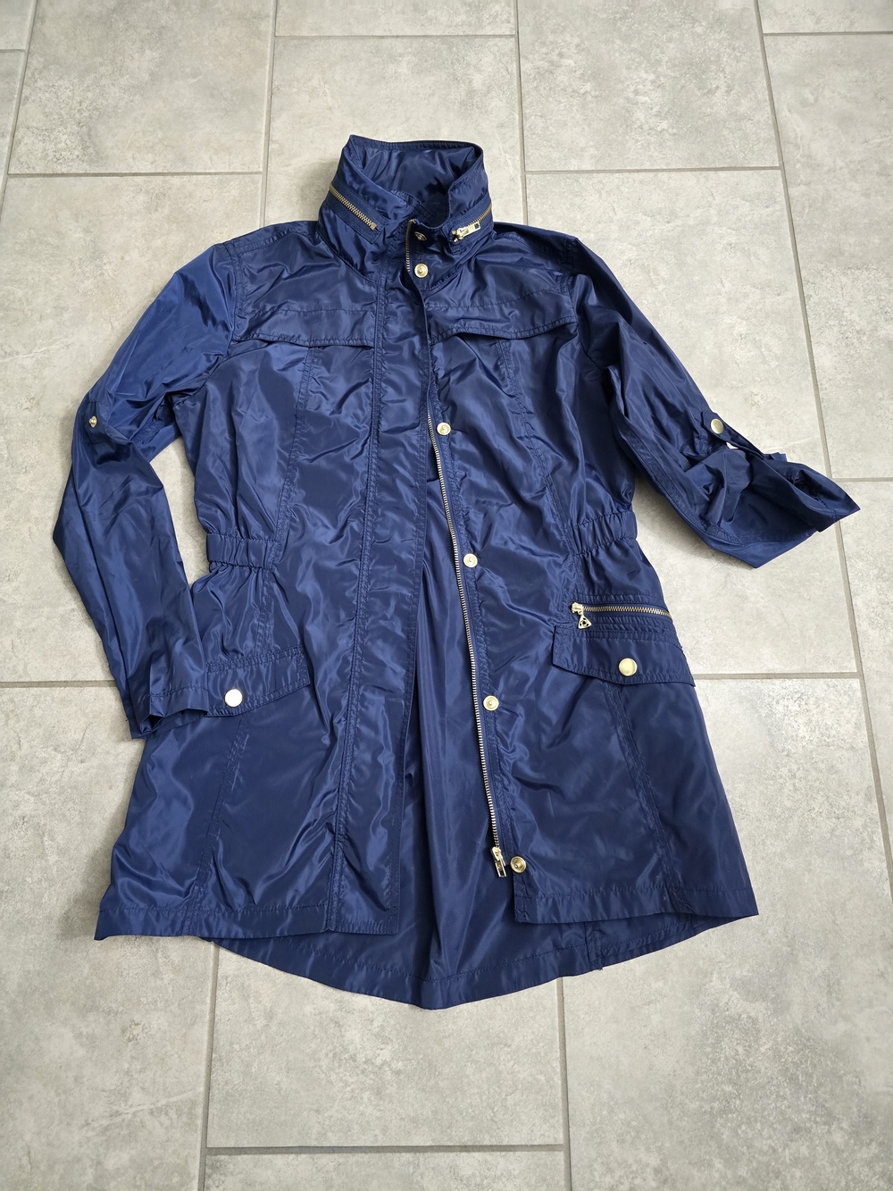 Jockey Navy Long Lightweight Trench Coat